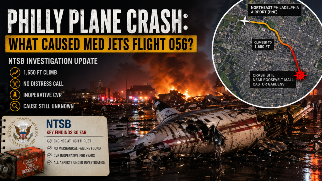 Image showing Causes of Philly Plane Crash: the Med Jets Flight 056 Crash According to NTSB?