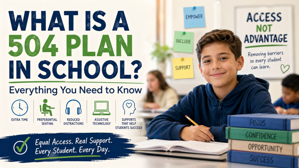 An image showing What Is a 504 Plan in School? Everything You Need to Know